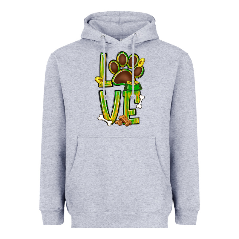 Tie Dye St. Patrick's Day Love Dog Paw Heavyweight Hoodie by BundleAndBundleShop | Teevron