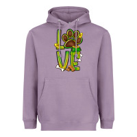 Lavender Tie dye St. Patrick's Day love dog paw Heavyweight Hoodie - BundleAndBundleShop