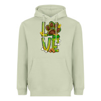 Matcha Tie dye St. Patrick's Day love dog paw Heavyweight Hoodie - BundleAndBundleShop