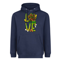 Navy Tie dye St. Patrick's Day love dog paw Heavyweight Hoodie - BundleAndBundleShop