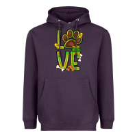 Plum Tie dye St. Patrick's Day love dog paw Heavyweight Hoodie - BundleAndBundleShop