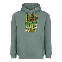 Sage Tie dye St. Patrick's Day love dog paw Heavyweight Hoodie - BundleAndBundleShop