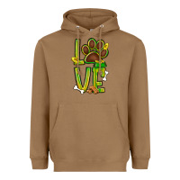 Toasted Coconut Tie dye St. Patrick's Day love dog paw Heavyweight Hoodie - BundleAndBundleShop