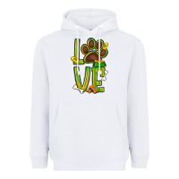 White Tie dye St. Patrick's Day love dog paw Heavyweight Hoodie - BundleAndBundleShop