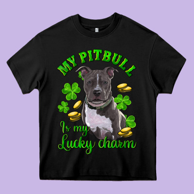 Heavy Core Tee st patricks day my pitbuli my lucky charm