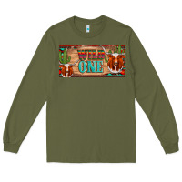 Army Green texas longhorn wild one cactus licanse plate Long Sleeve Tee - Artiststas