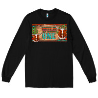 Black texas longhorn wild one cactus licanse plate Long Sleeve Tee - Artiststas