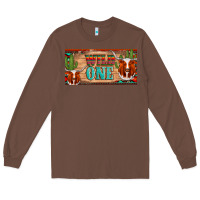 Chestnut texas longhorn wild one cactus licanse plate Long Sleeve Tee - Artiststas