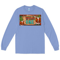 Colony Blue texas longhorn wild one cactus licanse plate Long Sleeve Tee - Artiststas