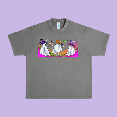 Cutes Ghosts Libbey Glass Urban Heavy Tee Designed By Bundleandbundleshop