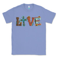 Colony Blue western love with cross Classic Tee - Artiststas