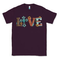 Plum western love with cross Classic Tee - Artiststas
