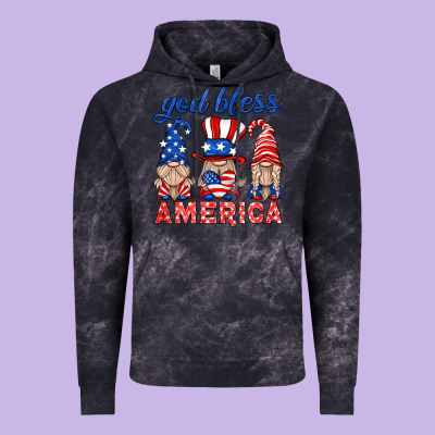 God Bless America Gnome Vintage Hoodie Designed By Hra Design Shop