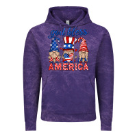 Cloud Purple god bless america gnome Vintage Hoodie - HRA Design Shop