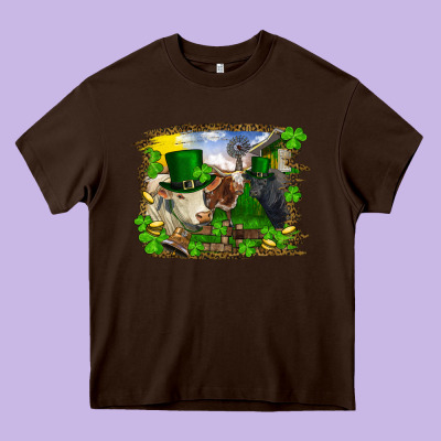 Heavy Core Tee st patricks day cows