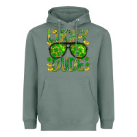 Sage Lucky Dude St Patricks Heavyweight Hoodie - BundleAndBundleShop