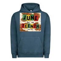 Pigment Midnight Navy juneteenth free ish since 1865 Urban Hoodie - TumblerDesignByShophia