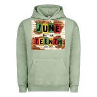 Pigment Oil Green juneteenth free ish since 1865 Urban Hoodie - TumblerDesignByShophia