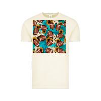 Vintage Arctic football turquoise cowhide sunflower seamless pattern Vintage Tee - JahusDesignShop