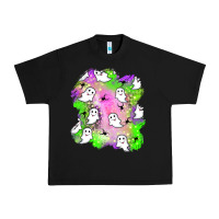 Black ghost halloween patch Urban Heavy Tee - BundleAndBundleShop
