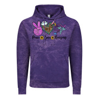 Cloud Purple peace love nursing Vintage Hoodie - CowhideDigitalArt