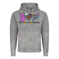Cloud Rock peace love nursing Vintage Hoodie - CowhideDigitalArt