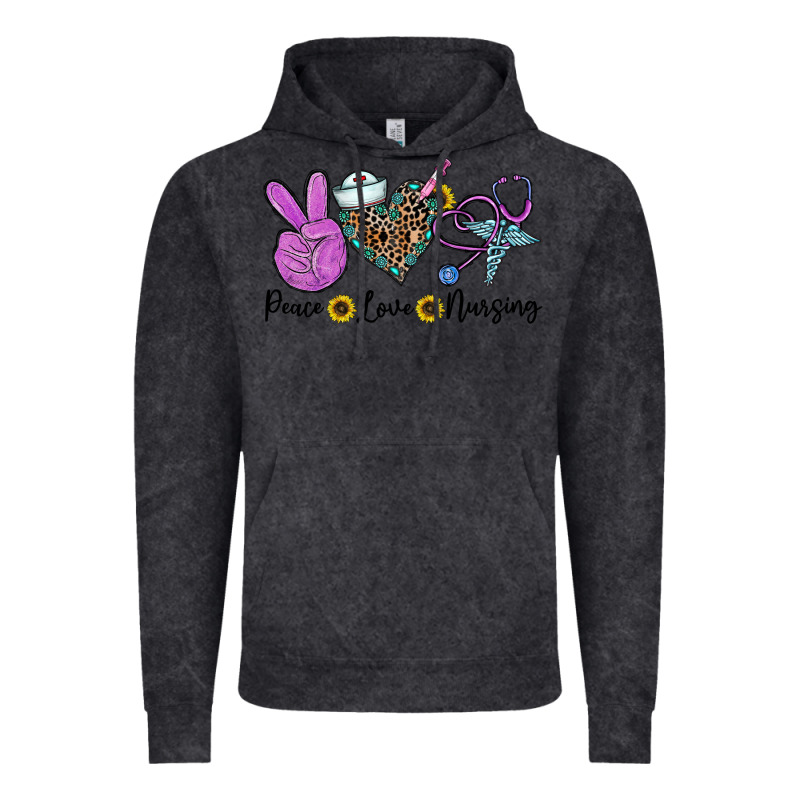 Peace Love Nursing Vintage Hoodie by CowhideDigitalArt | Teevron