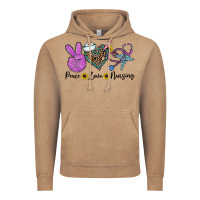 Vintage Coffee peace love nursing Vintage Hoodie - CowhideDigitalArt