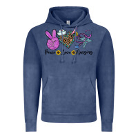 Vintage Denim peace love nursing Vintage Hoodie - CowhideDigitalArt