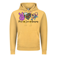Vintage Mustard peace love nursing Vintage Hoodie - CowhideDigitalArt