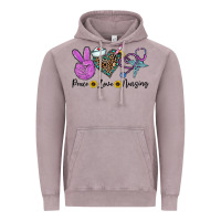 Vintage Zinc peace love nursing Vintage Hoodie - CowhideDigitalArt