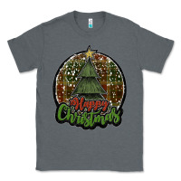 Charcoal Heather happy christmas black Classic Tee - JahusDesignShop