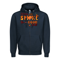 Navy i only smoke the good stuff Zipper Hoodie - MaliasSmallBusiness