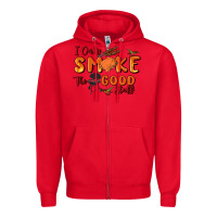 Red i only smoke the good stuff Zipper Hoodie - MaliasSmallBusiness