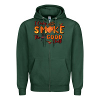 Sports Green i only smoke the good stuff Zipper Hoodie - MaliasSmallBusiness