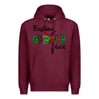 Burgundy Merry Grinch Mas Premium Hoodie - Bettercallsaul