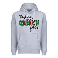 Heather Grey Merry Grinch Mas Premium Hoodie - Bettercallsaul