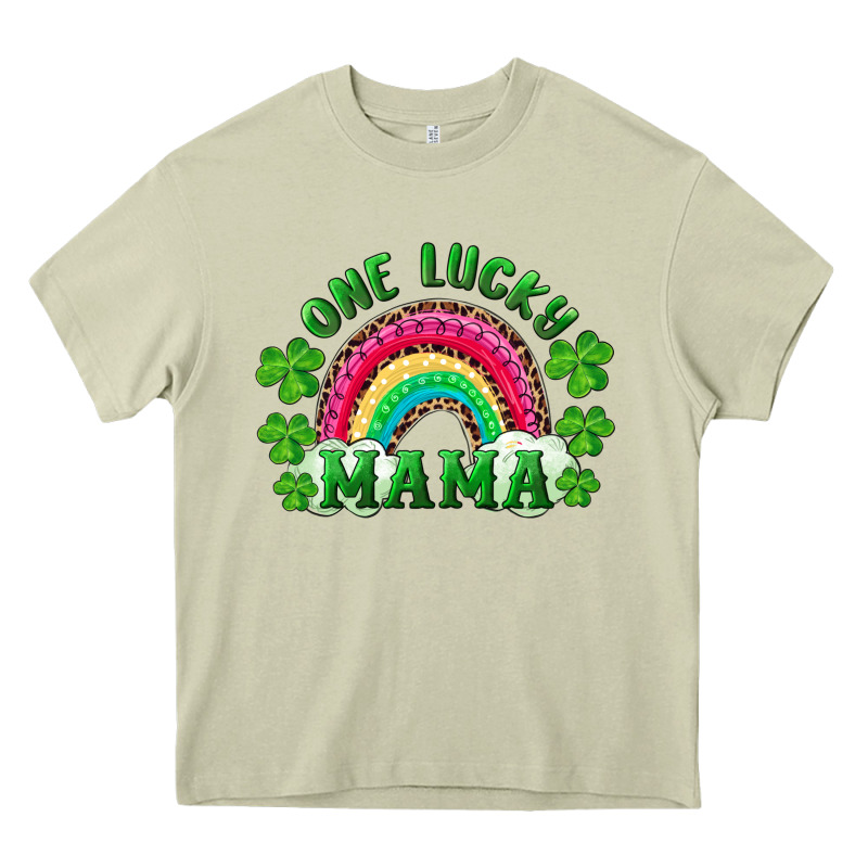 St Patricks Day One Lucky Mama Heavy Core Tee by RanaPortraitStore | Teevron