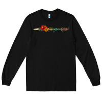 Black flowers and arrow with gemstone Long Sleeve Tee - Artiststas