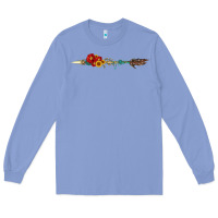 Colony Blue flowers and arrow with gemstone Long Sleeve Tee - Artiststas