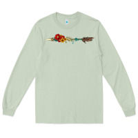 Matcha flowers and arrow with gemstone Long Sleeve Tee - Artiststas