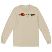 Mushroom flowers and arrow with gemstone Long Sleeve Tee - Artiststas