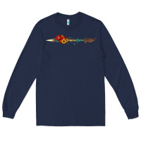 Navy flowers and arrow with gemstone Long Sleeve Tee - Artiststas