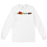 White flowers and arrow with gemstone Long Sleeve Tee - Artiststas