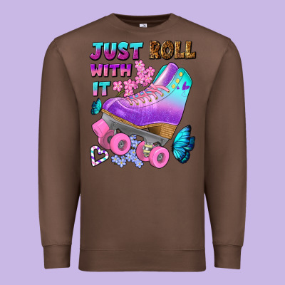 Just Roll With It Premium Sweatshirt Designed By Bundleandbundleshop