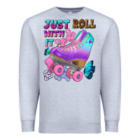 Heather Grey just roll with it Premium Sweatshirt - BundleAndBundleShop