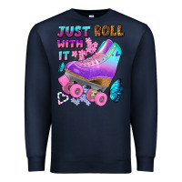 Navy just roll with it Premium Sweatshirt - BundleAndBundleShop