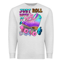 Oatmeal Heather just roll with it Premium Sweatshirt - BundleAndBundleShop