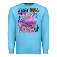 Ocean Blue just roll with it Premium Sweatshirt - BundleAndBundleShop