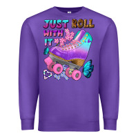 Purple just roll with it Premium Sweatshirt - BundleAndBundleShop